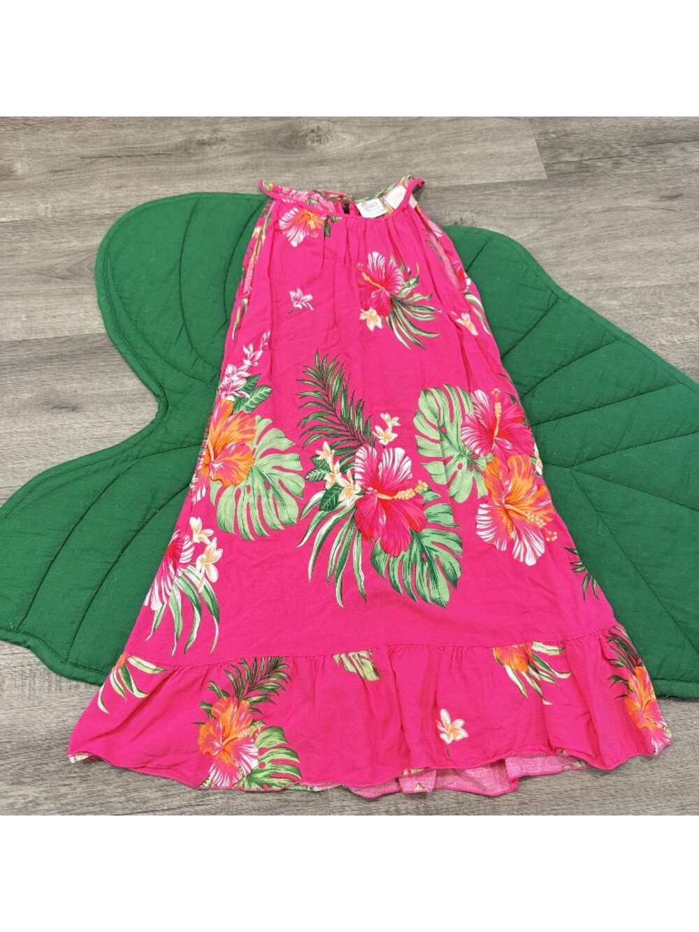 Hawaii Hangover Girls 8 Pink Tropical Hawaiian Aloha Dress